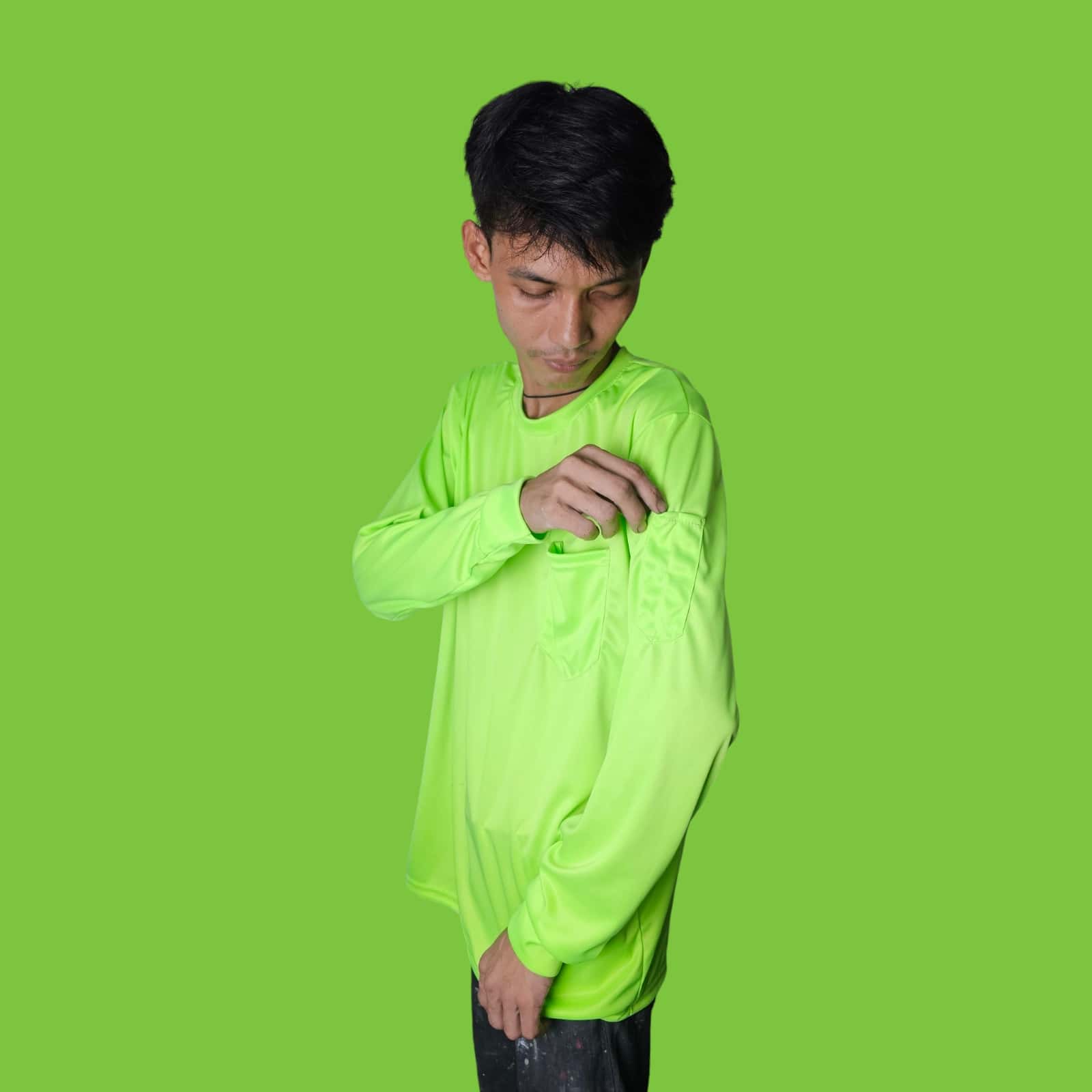 เสื้อก่อสร้าง สีเขียวอ่อน แขนยาว แถบสะท้อนแสง | มีเชิ๊ต เสื้อคนงาน เสื้อสะท้อนแสง เสื้อช๊อป Photoroom 20240713 180517 3