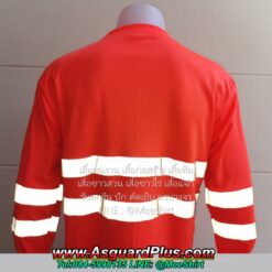 เสื้อคนงานแถบสะท้อนแสง2เส้น6