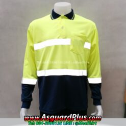 เสื้อคนงานแขนยาว สองสี มีเสื้อ6