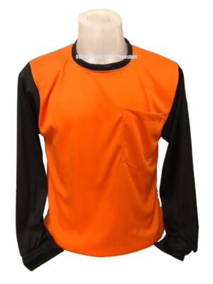 เสื้อคนงานคอปก ส้มแขนดำ 1