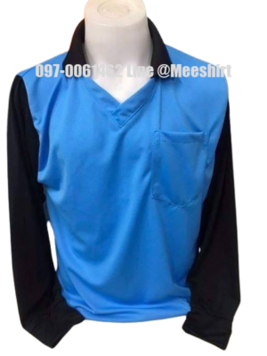 เสื้อคนงานฟ้าแขนดำ 1