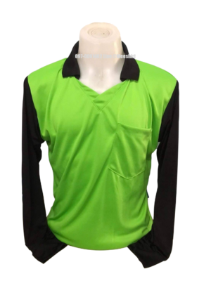เสื้อคนงานเขียวสะท้อนแขนดำ 1