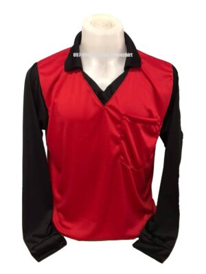 เสื้อคนงานแดงสดแขนดำ 1
