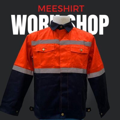เสื้อช็อป เสื้อช่าง แขนสั้น แขนยาว ราคาดีที่สุด พร้อมปัก | มีเชิ๊ต เสื้อคนงาน เสื้อสะท้อนแสง เสื้อช๊อป เสื้อช่าง สีส้ม 14