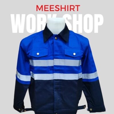 เสื้อช็อป เสื้อช่าง แขนสั้น แขนยาว ราคาดีที่สุด พร้อมปัก | มีเชิ๊ต เสื้อคนงาน เสื้อสะท้อนแสง เสื้อช๊อป เสื้อเด็กช่าง แขนยาว สีน้ำเงิน 1