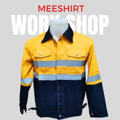 เสื้อช็อป เสื้อช่าง แขนสั้น แขนยาว ราคาดีที่สุด พร้อมปัก | มีเชิ๊ต เสื้อคนงาน เสื้อสะท้อนแสง เสื้อช๊อป เสื้อเด็กช่าง แขนยาว สีน้ำเงิน 10