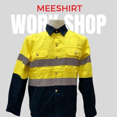 เสื้อช็อป เสื้อช่าง แขนสั้น แขนยาว ราคาดีที่สุด พร้อมปัก | มีเชิ๊ต เสื้อคนงาน เสื้อสะท้อนแสง เสื้อช๊อป เสื้อเด็กช่าง แขนยาว สีน้ำเงิน 9