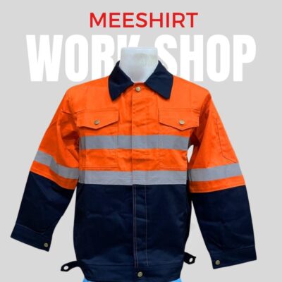 เสื้อช็อป เสื้อช่าง แขนสั้น แขนยาว ราคาดีที่สุด พร้อมปัก | มีเชิ๊ต เสื้อคนงาน เสื้อสะท้อนแสง เสื้อช๊อป เสื้อเด็กช่าง แขนยาว สีส้ม 1