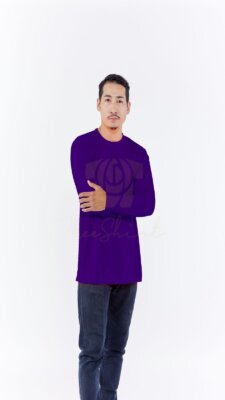 เสื้อคนงาน มีเชิ๊ต คอกลมแขนยาว (10)